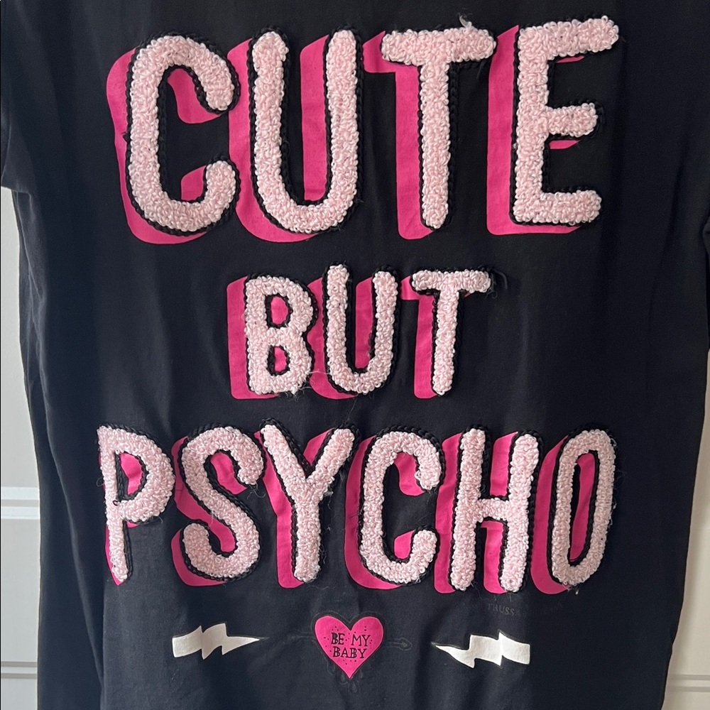 Trussardi Black Tee with Pink and White Graphic - Picture 3 of 8